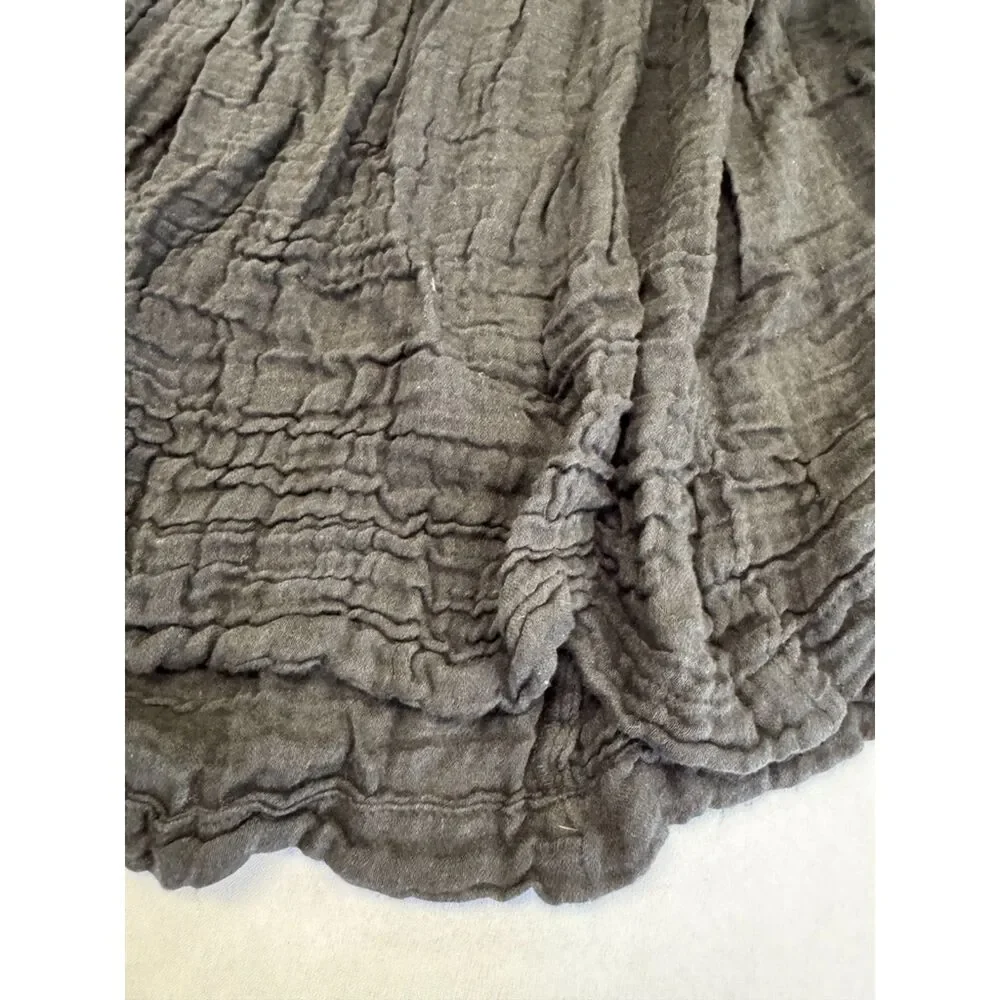 Free People free-est Adler Tie Back Tunic Top Black Size XS